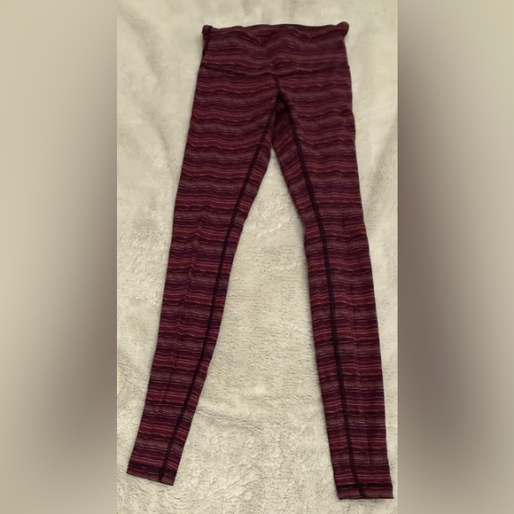 Lululemon Wunder Under Pant III Space Dye Twist Regal Plum Alarming 4 - Picture 2 of 4